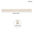 thumbnail image 2 of 60Pcs 1/8'' x 4'' Square Wood Dowel Rods Wooden Dowel for Crafting, 2 of 5