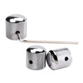 thumbnail image 4 of 3pcs Metal Dome Guitar Control Knobs With Wrench for Electric Guitar or Bass, Chrome, 4 of 8
