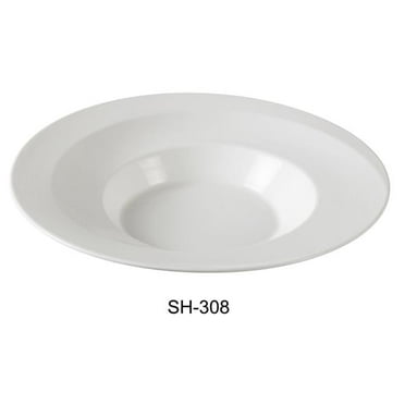Yanco SH-308 9 in. Porcelain Soup Plate, Bone White - 12 oz - Pack of 24