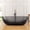 Transparent Gray, variant on MEDUNJESS 69" Solid Surface Freestanding Bathtub, Oval Luxury Contemporary Stone Resin Bathtub Stand Alone Tub with Pop-up Drain and Overflow, Matte White