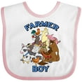 thumbnail image 3 of Inktastic Farmer Boy with Happy Farm Animals Boys or Girls Baby Bib, 3 of 4