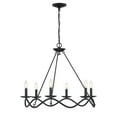 thumbnail image 3 of Meridian M100137MBK 6-Light Chandelier in Matte Black, 3 of 7