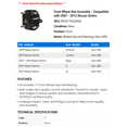 thumbnail image 2 of Front Wheel Hub Assembly - Compatible with 2007 - 2012 Nissan Sentra 2008 2009 2010 2011, 2 of 2