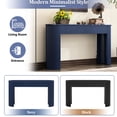 thumbnail image 6 of Black fluted entryway table with curved legs is ideal for sofa or hallway use, 6 of 6