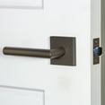 thumbnail image 5 of Viaggio Qadmhmmod_Prv_238_Rh Quadrato Hammered Right Handed Solid Brass Privacy Door Lever, 5 of 7