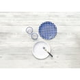 thumbnail image 2 of Melamine Homemade Navy Gingham Dinner Plate Set of 4, 10.5", 2 of 3