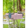 thumbnail image 3 of Outdoor Tablecloth with Umbrella Hole and Zipper 60R Pink Leather Texture Vintage Classic Table Cover for Round Tables Waterproof Tabletop Collection for Patio Garden Picnic Camping, 3 of 6