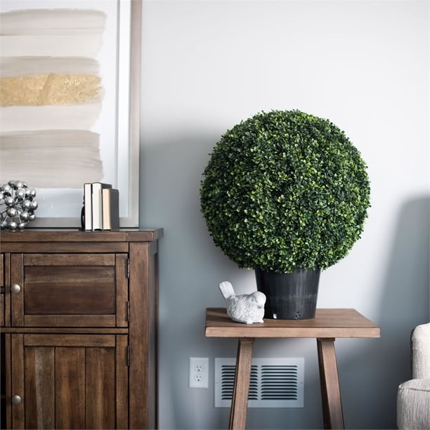The Outdoor Potted Bulb Rob Proctor 洋書園芸 Vickerman Everyday 20 Inch Artificial Boxwood Topiary Ball - UV