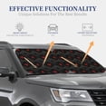 thumbnail image 4 of Xecao Red Poker for Foldable Car Sun Shades (2-Pack) offer sun protection with an easy-fold design for convenient windshield shading., 4 of 7