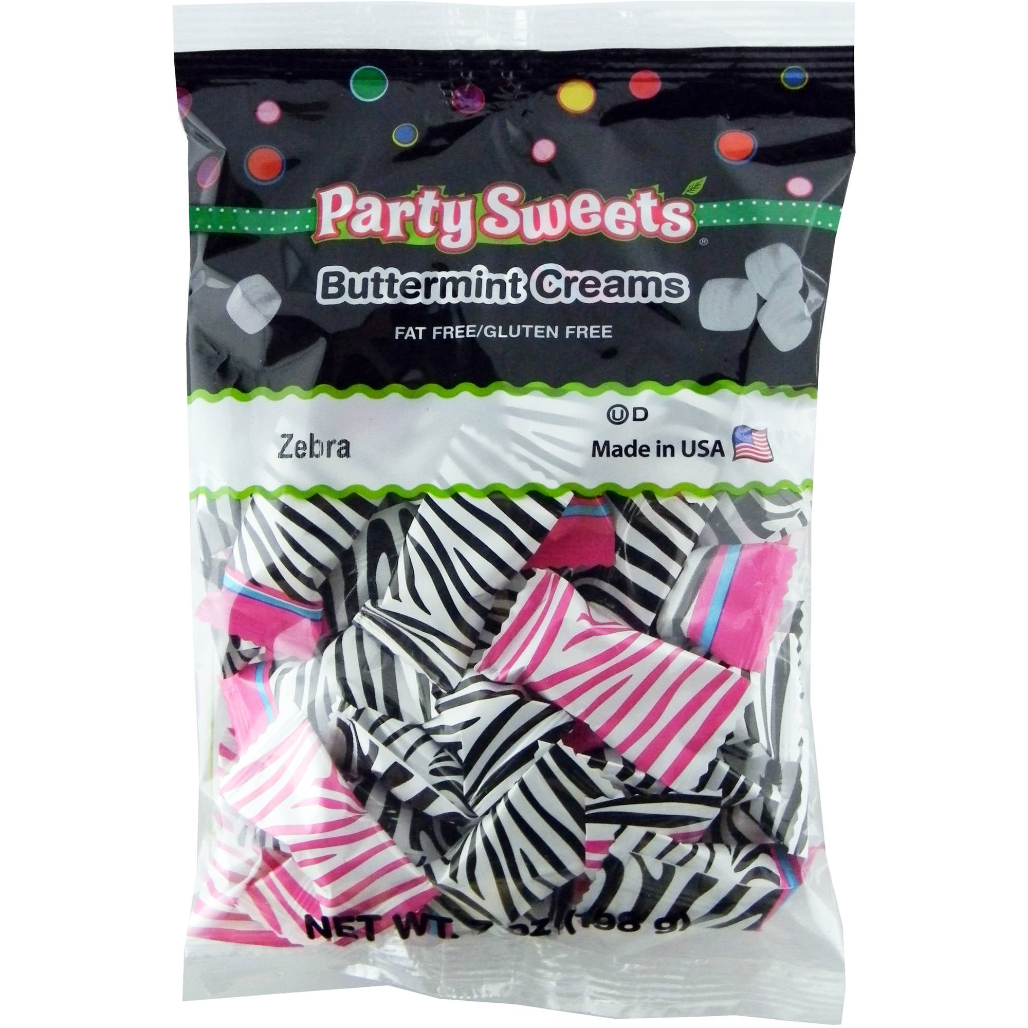 Party Sweets Zebra Buttermint Creams Candy, 7 oz