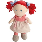 Haba Soft Doll Mirli 8 inch - First Baby Doll with Red Pigtails for Ages 6 Months and Up.