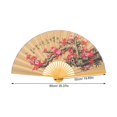 thumbnail image 4 of Oriental Wall Hanging Folding Fan Flower Pattern Paper Fan Wall Background Large Fan Craft, 4 of 4
