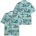 thumbnail image 3 of Retro Hawaii Beach Alien Hawaiian Shirt For Men Aliens Summer Vacation Mens Hawaiian Shirts Short Sleeve Button Down Shirt, 3 of 7