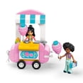 thumbnail image 2 of LEGO Friends Cotton Candy Stand and Scooter - Building Toy Pretend Play Set for Kids, Girls and Boys, Ages 6+ - with 2 Minidolls, Wheelable Food Cart and Accessories - Gift Idea for Birthday - 42643, 2 of 6