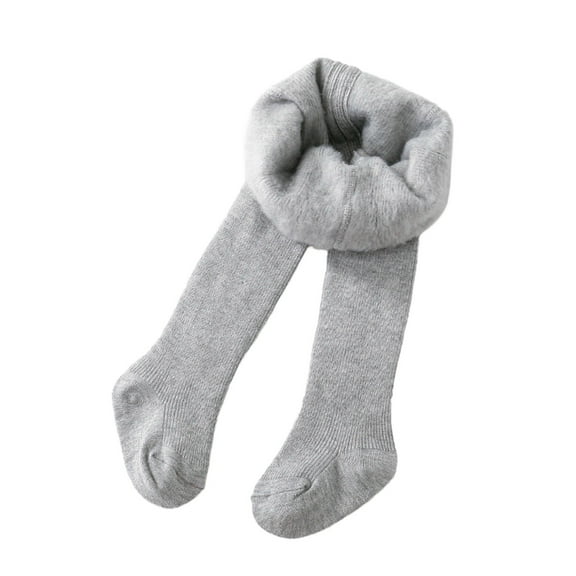 Cowsor Toddler Baby Girls Winter Fleece Lined Leggings Knit Thick Warm Full Length Tights Basic Velvet Pants