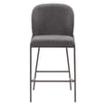 thumbnail image 4 of CorLiving Blakeley Modern Upholstered Indoor Counter Height Barstool with Metal Legs, Dark Grey (Sold Individually), 4 of 10
