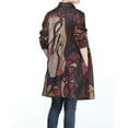 thumbnail image 3 of Women's Cotton Tunic Tops Turtleneck Long Sleeve Shirt Dress Pullover Brown XL, 3 of 5