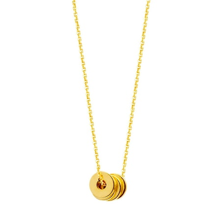 14k Yellow Gold 4 Mini Open Disc Pendants Necklace 16 To 18 Adjustable Canada - Gold Disc Pendant Necklace 14k Yellow Gold 4 Mini Open Disc Pendants Necklace 16 To 18 Adjustable Canada - Gold Disc Pendant Necklace