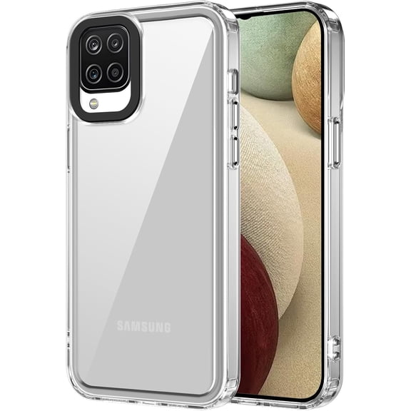 Case for Samsung Galaxy A22 4G Clear Crystal PC Hard Acrylic Back Cover for Samsung Galaxy A22 4G Transparent Case Military-Grade Protection Anti-Scratch Anti-Yellowing Case Clear