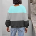 thumbnail image 2 of ZUKMRJPC Crewneck Sweatshirts Women Fashion Color Block Long Sleeve Oversized Pullover Sweater Loose Fit Comfy Fall Tops, 2 of 5