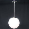 thumbnail image 2 of SHTUUYINGG Abat-Jour en Cuivre Moderne Boule Miroir Lustre Globe Chromé Lampe Suspendue avec Fil 110CM, Diamètre (Blanc, 15cm), 2 of 6