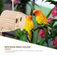 thumbnail image 2 of Comedero colgante de madera para pájaros, para jardín, tipo caseta, estación de alimentación y caja nido para pájaros., 2 of 7