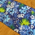 thumbnail image 2 of Cotton Print Table Runner Floral Tropical Hawaiian Royal Blue, 2 of 4