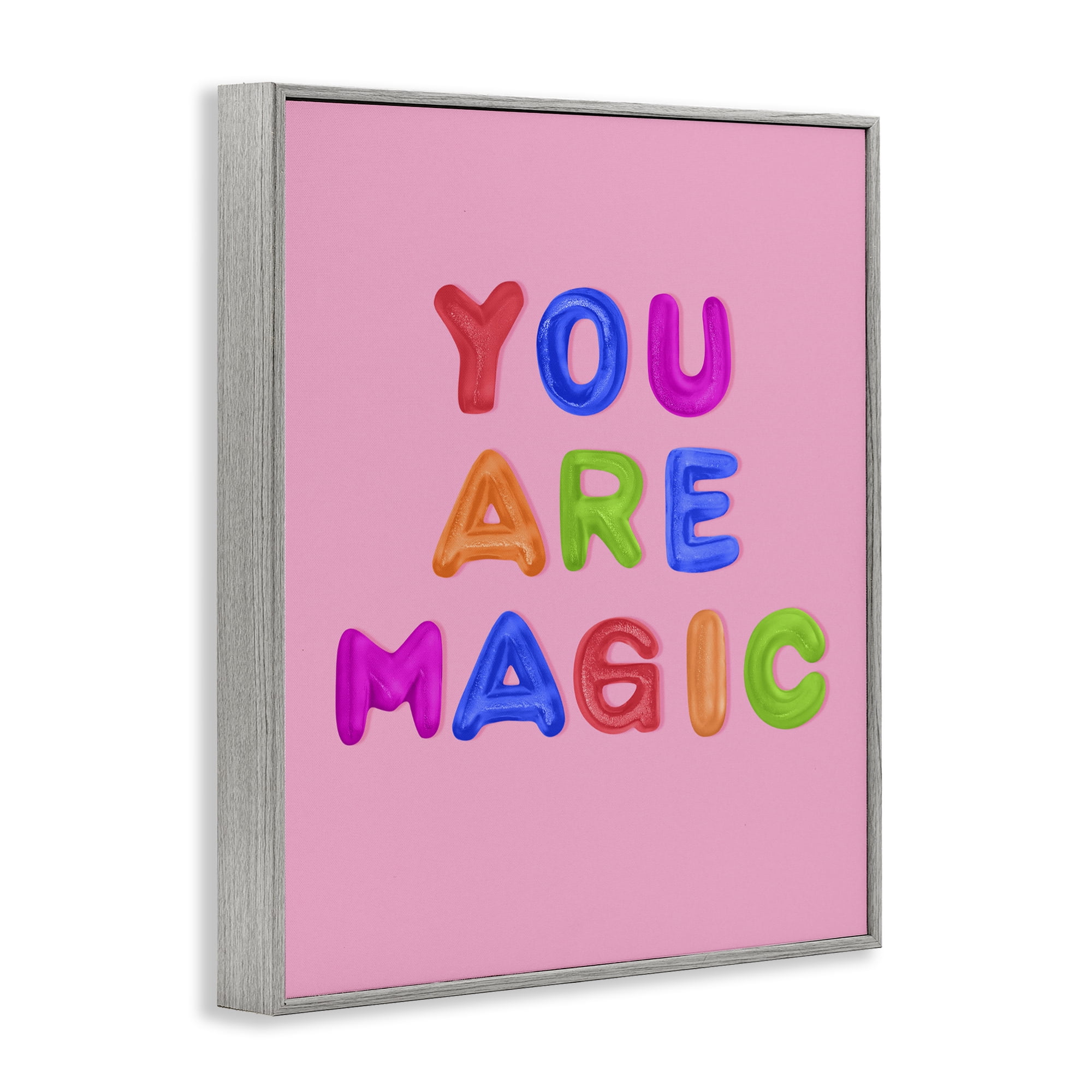 Stupell Industries You are Magic Gummies over Pink Gray Framed Giclee Art, design by LISH Creative