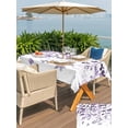 thumbnail image 5 of Outdoor Tablecloths with Umbrella Hole & Zipper, Purple Leaves 60 x102 Inch Rectangle Tablecloths, Summer Botanical Waterproof Table Cloth, Patio/Pool/Picnic Table Covers, 5 of 8