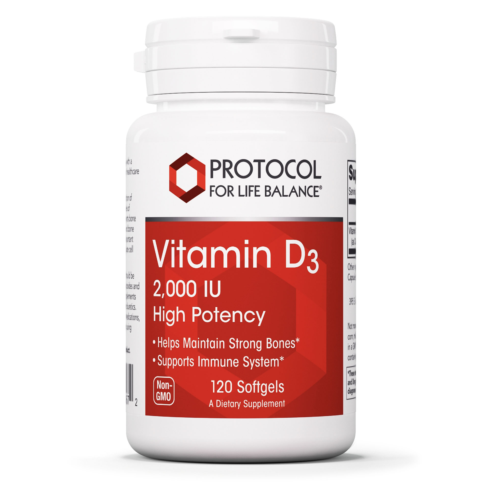 Protocol For Life Balance Vitamin D3 2,000 IU (High Potency) Supports Calcium Absorption