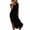 Black, variant on Women's Tank Sleeveless Maxi Dress, Casual Crew Neck Loose Fitting Flowy Maxi Slits Sundress with Pockets for Summer Beach Vacation Yellow M