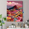 thumbnail image 4 of UXIEQU Colorful Mountain Floral Landscape Canvas Wall Art 15.75x11.81 Inches, 4 of 8