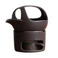 thumbnail image 3 of Soporte de luz de té de cerámica Calentador de cera de té Calentador de incienso de aceite esencial de moda, con calentador de estufa para sala de Negro mayimx Calentador de velas, 3 of 9