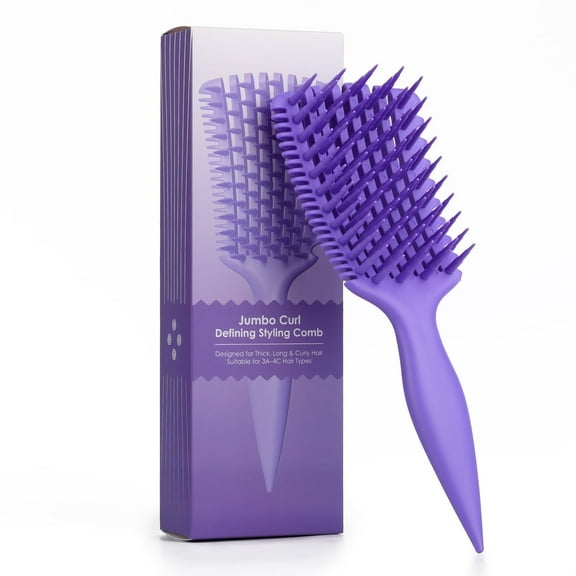 Candy Brush Jumbo Curl Defining Hair Brush for Effortlessly Detangling & Blow Drying, Wet Hair Brush for Thick, Long & Curly Hair, Shaping & Styling Vented Hair Brush for Women and Girl, Idea Gift