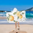 thumbnail image 2 of Yayeee Kids Hooded Towels Toddler Soft Absorbent Beach Bathing Wrap 50" x 23.5", White Watercolor Oranges, 2 of 5