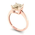 thumbnail image 2 of 2 ct Asscher Cut Natural Morganite Solitaire Engagement Ring for Women in 18K Rose Gold, 2 of 5