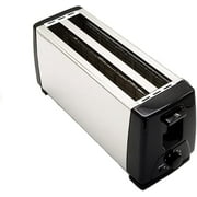 toaster Four slice toaster, stainless steel, double- sided baking, automatic wide slot toaster with shadow selector