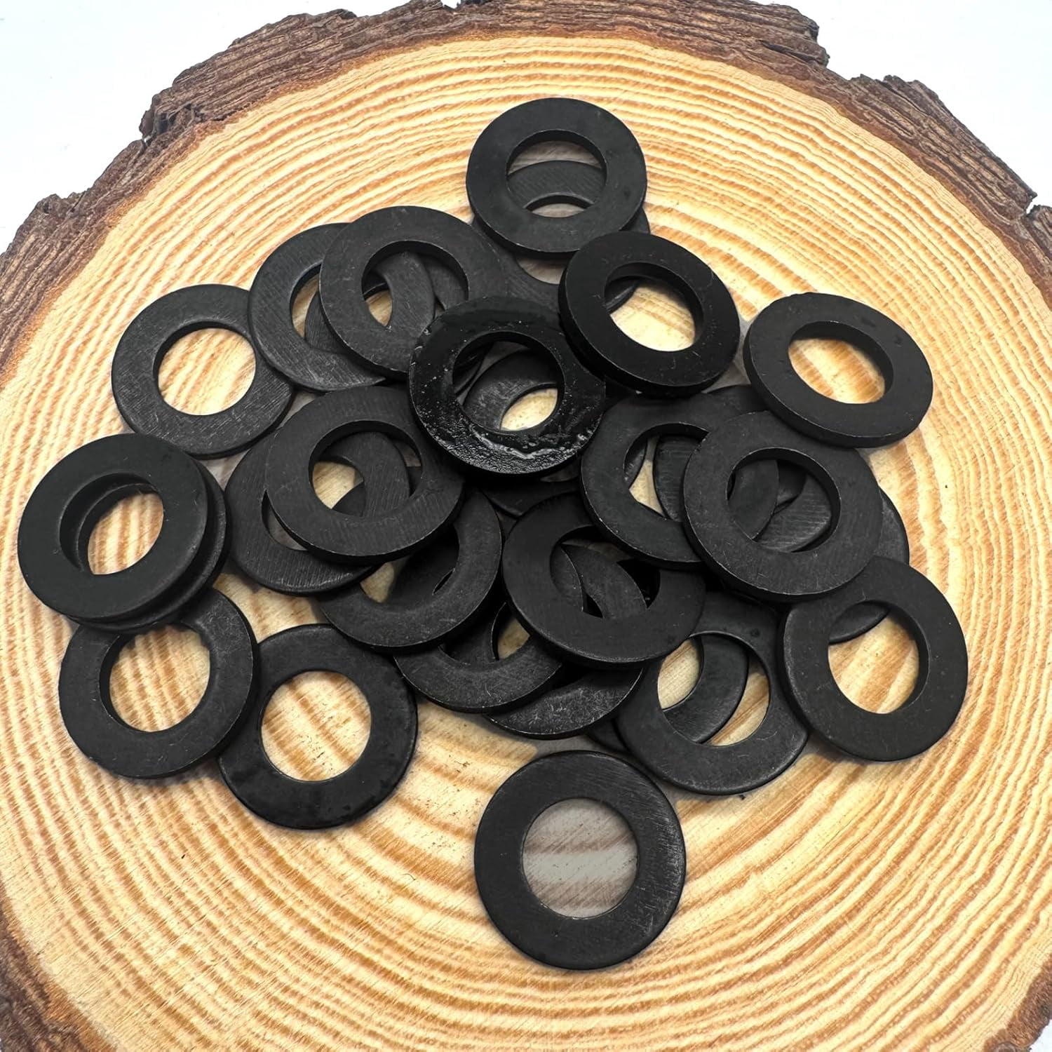 50 Pieces 10 Stainless Steel Flat Washers, Black Oxide Coated Flat Washers
