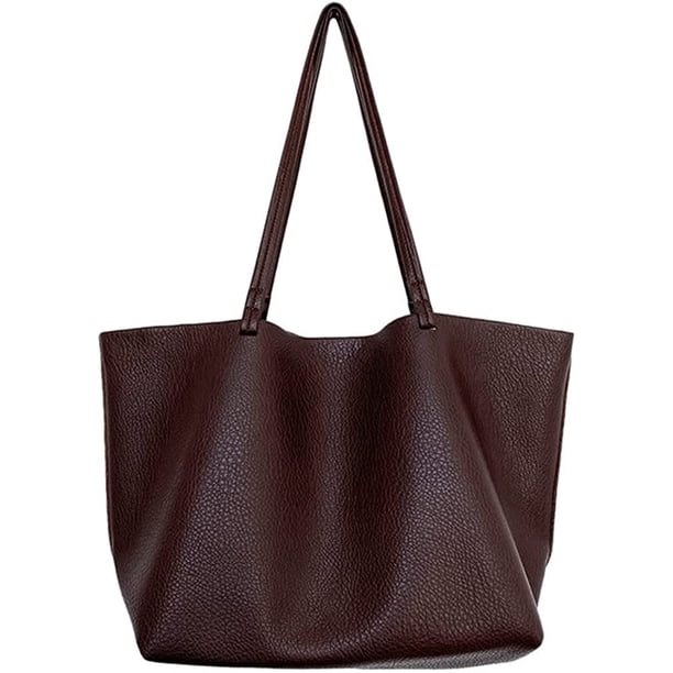 LHSHID Trendy Shoulder Bag for Women PU Leather Large Light Hobo Handbag Top Handle Tote Bag