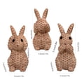 thumbnail image 2 of Brown Brown Resin Rattan Bunny Figurine 3 Piece Set Easter Spring Home Table Garden Decoration, 2 of 7