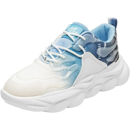 Men s Fashion Thick Sole Mesh Sneakers Road Running Walking Shoes