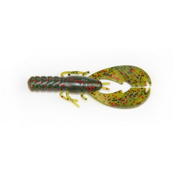 X Zone Fishing Lure 10130 4" Muscle Back Craw Watermelon Red Flk 8 Per Pack