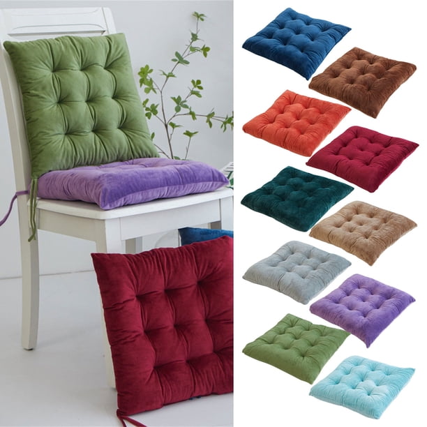 Xihbxyly Cojín de Color Liso, Diseño de Terciopelo de Cristal Grueso, Cómodo Material de Poliéster y Lino, Lazos Ajustables para Un Ajuste Seguro, Uso En Oficina y Hogar, Tamaño 40 X 40 Cm.