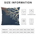thumbnail image 5 of Qinduosi Coastal Coral Pillow Covers Navy Blue Background Beach/Ocean Theme Coral Cushion Cover Sea Plant Nautical House Decorative Pillowcases Inch for Sofa Couch Bed White, 5 of 5
