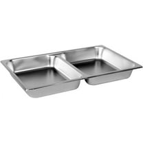 TrueCraftware- Full Size 2-1/2" Deep Stainless Steel Anti-Jamming Divided Steam Pan 24 Gauge- Steam Food Pan Anti-Jam Steam Table Hotel Pan for Restaurant Family Events Personal Catering Use