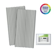 Fram Trak Deluxe Colors Adhesive Replacement Window Air Conditioner Side Panels, 19"H x 12"W Gray
