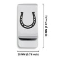 thumbnail image 2 of Stainless Steel Horseshoe Good Luck Charm Classic Slim Money Clip Credit Card Holder, 2 of 2