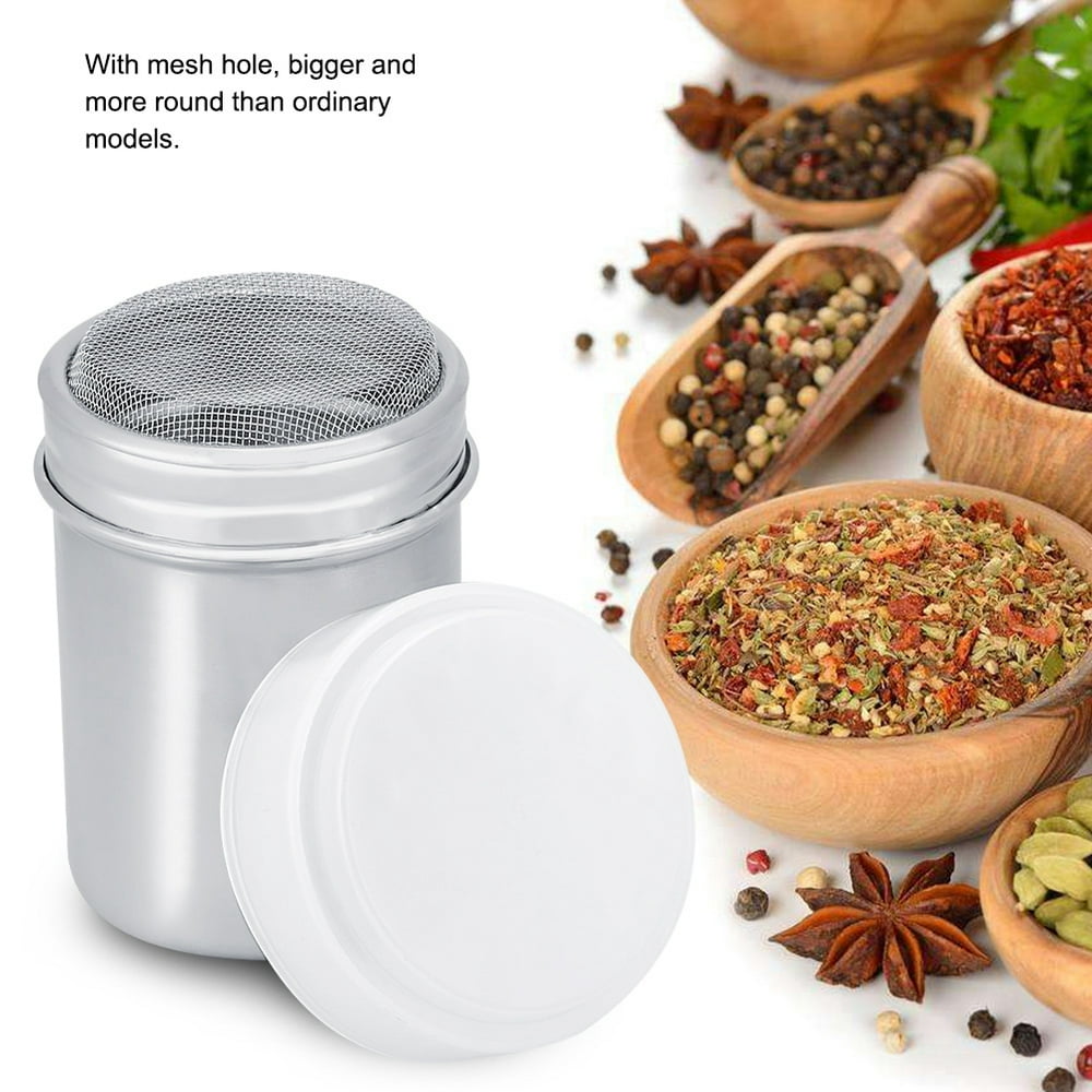 YLSHRF Chocolate Shaker,Stainless Steel Powder Shaker Pot Cocoa Sugar Coffee Pepper Spice
