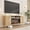 Nature Oak, variant on Vecenuy Fluted Fireplace TV Stand Up to 80" TVs, Modern Entertainment Center with 30" Electric Fireplace, Luxury Media Console with Adjustable Shelves for Living Room, White