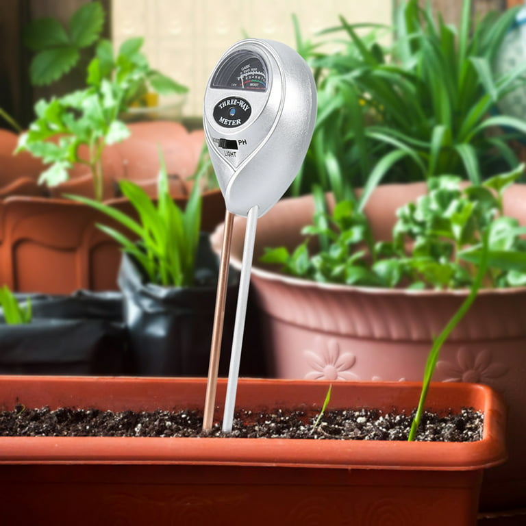 Soil Humidity Tester,, 3 In 1 Function 10.2x2.4x1.6 Inch Soil Moisture Meter,  Plastic For Outdoor Plants For Gardening 